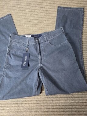 Atelier Gardeur Noah Regular Fit Blue Cotton Stretch Trousers 34x32 NWT